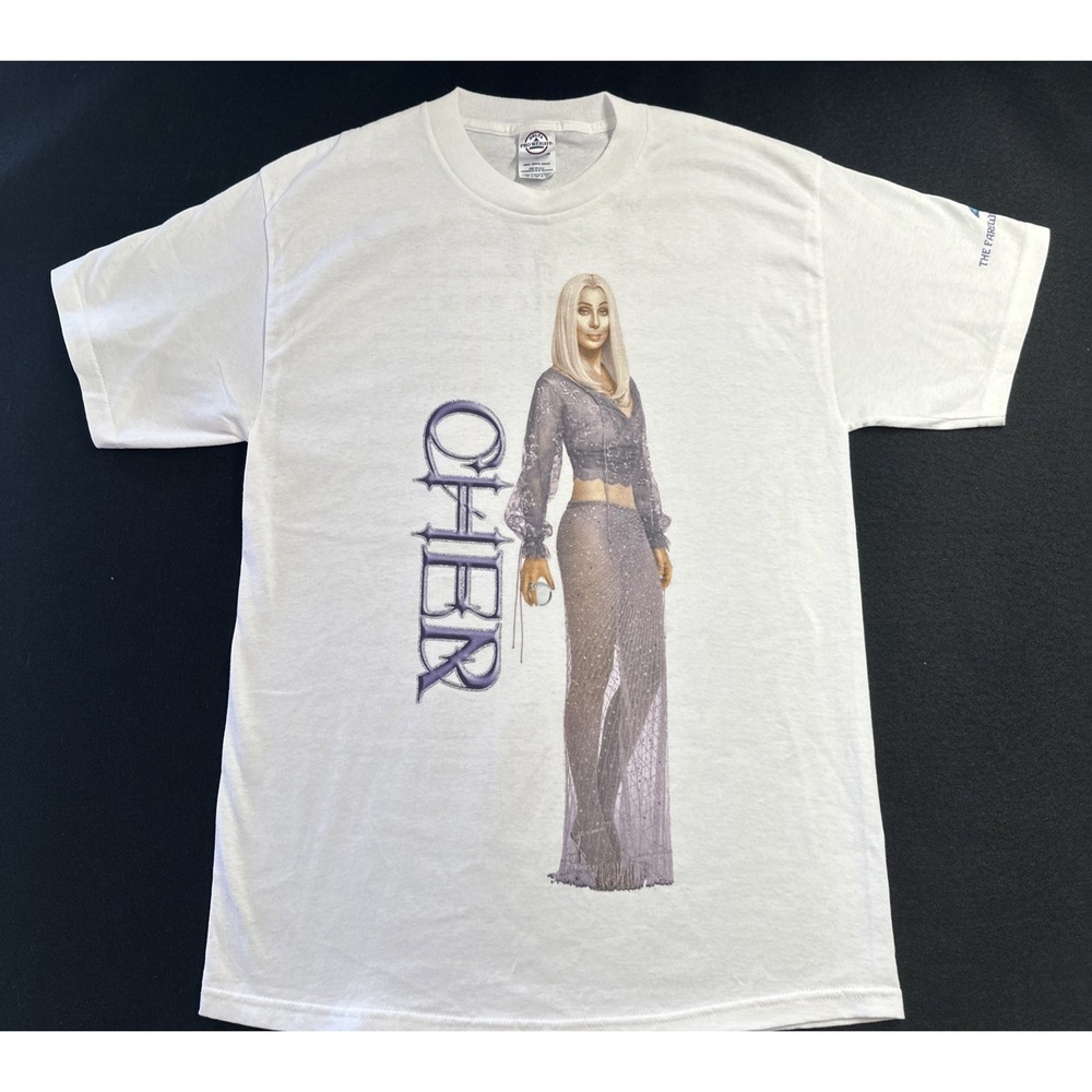 Cher Shirt Medium Mens Vintage 2002 Never Say Goodbye Farewell Tour